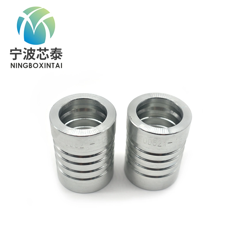 China OEM ODM Manufacturer 00621 SAE 100r13 Six Wire Hose Interlock Hydraulic Ferrule Interlock Galvanized Hydraulic Parts Hose Ferrule