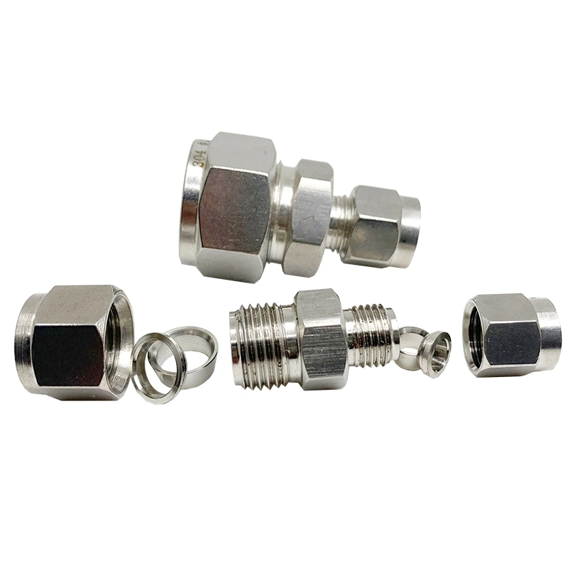 Stainless Steel Double Ferrule Male Connector, Stainless Steel Double Ferrules Metric Tube 2 mm to 38 mm Male Thread Connectors