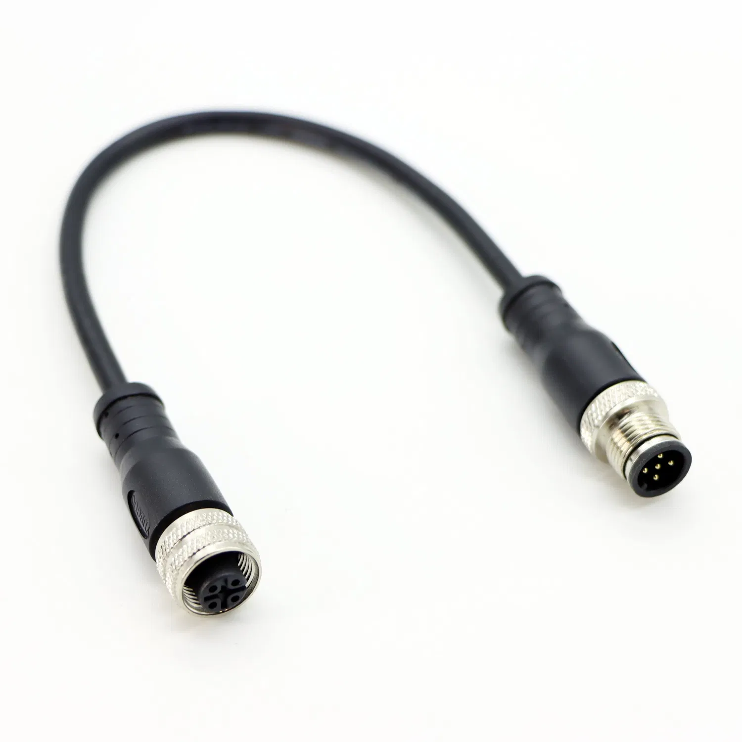 Разъем передачи сигнала M12 4-жильный водонепроницаемый авиационный разъем Кабель M12 с двойной головкой